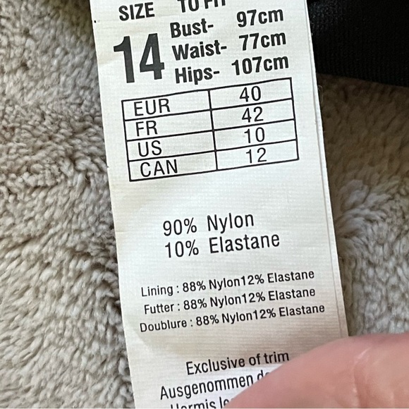 SEAFOLLY Australia Black Ribbed Tankini US 10 Beach Summer Quality Vacation - Picture 10 of 10